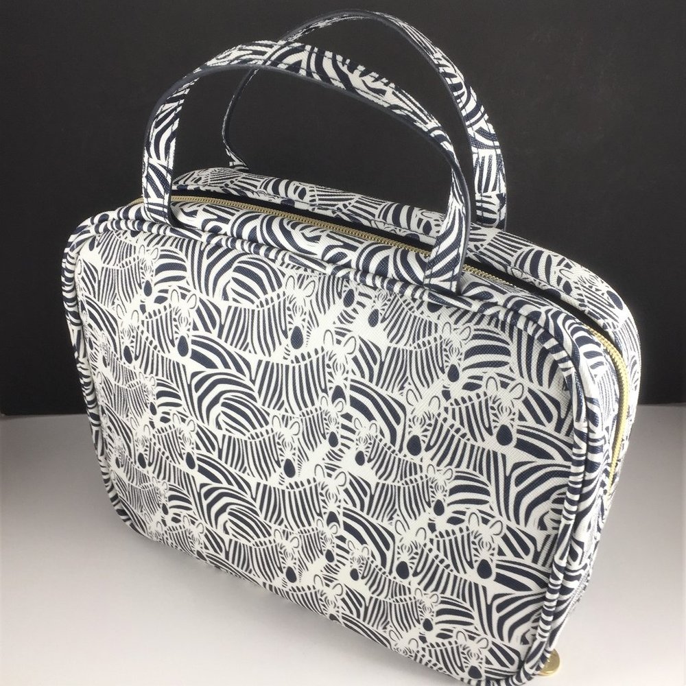 Zebra Travel Cosmetic & Toiletries Bag/Dabney Lee